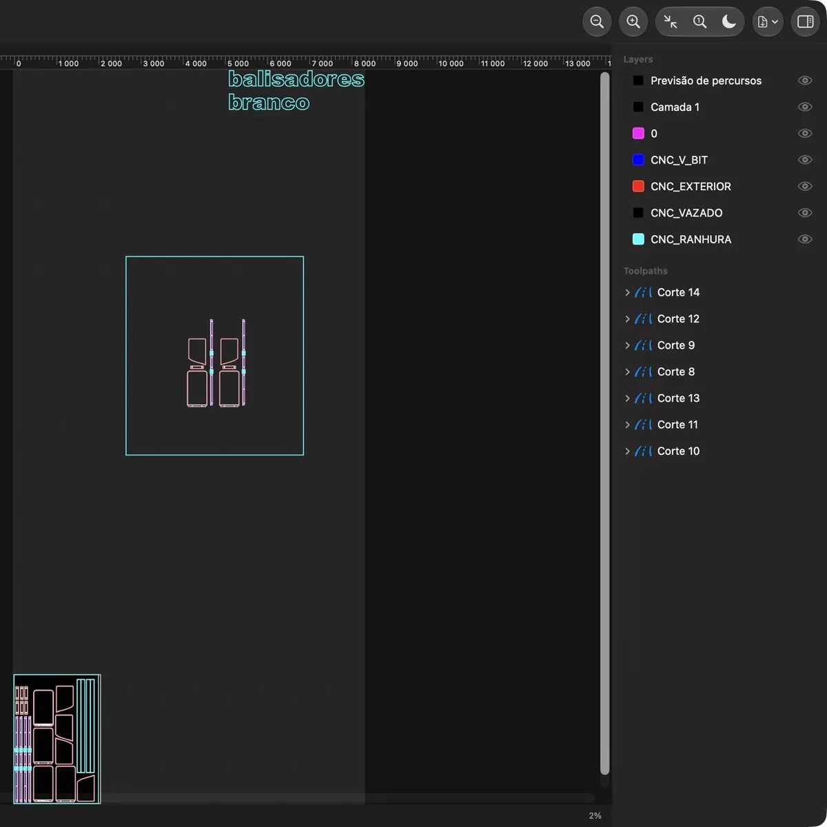 CRV Viewer with the inspector listing layers and toolpaths