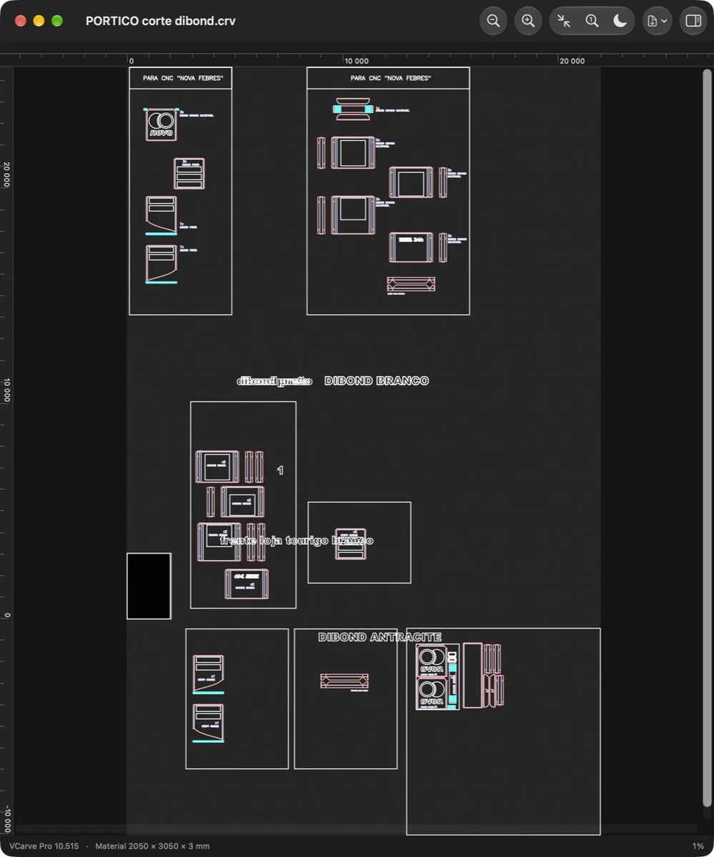 CRV Viewer showing a VCarve job with several panels